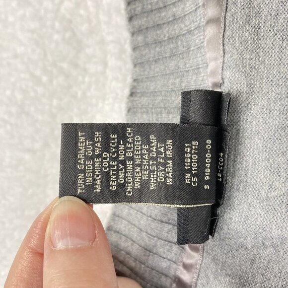 Vintage Lane Bryant Sweater Women's 18 20 Gray Long Sleeve Pullover V Neck Solid - Picture 8 of 8